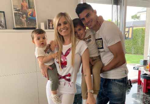 Diego Perotti Almeira with Wife Julieta Perotti and son